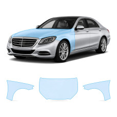 Антигравійна захисна бронеплівка за лекалами для Mercedes-Benz S-Class W222 2013-2017 - капот і передні крила