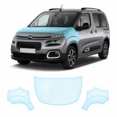 Антигравійна захисна бронеплівка за лекалами для Citroen Berlingo III 2018- капот і передні крила