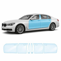 Антигравийная защитная бронепленка по лекалам для BMW 7 Series G11/G12 2015-2019 - зоны дверей и стойки окон
