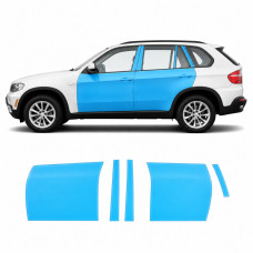 Антигравийная защитная бронепленка по лекалам для BMW X5 E70 2006-2013 - зоны дверей и стойки окон
