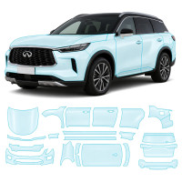 Антигравийная защитная бронепленка по лекалам для Infiniti QX60 U55 2022- полный кузов