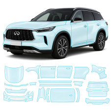 Антигравийная защитная бронепленка по лекалам для Infiniti QX60 U55 2022- полный кузов