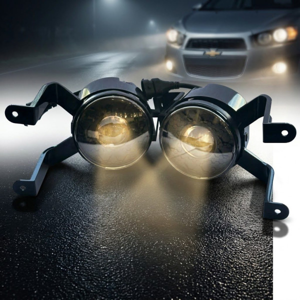 LED Противотуманные Фары Линзованые 70W для Chevrolet Aveo T300 2011-2020 2 шт (M09-FLOOD)