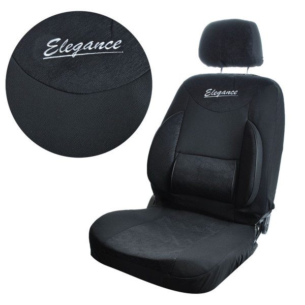 Чохли універсальні MILEX Elegance (Під Спину Валик+ Бічна Підтримка) Чорні