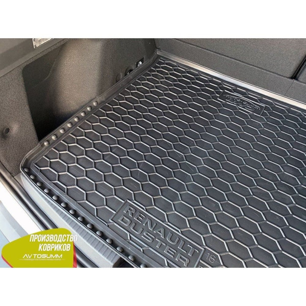 Автомобильный коврик в багажник Renault Duster 2019,5- (4WD) / Резиновый (Avto-Gumm)