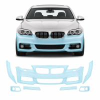 Антигравийная защитная бронепленка по лекалам для BMW 5 Series F10 facelift 2013-2017 - передний бампер