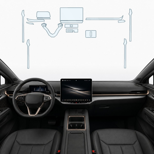 Набор Пленок защитных для салона Volkswagen ID.Unyx 06 2024- TPH (Кансоли Дисплея Ручек)