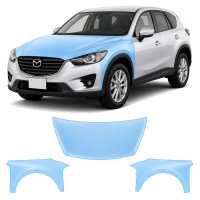Антигравийная защитная бронепленка по лекалам для Mazda CX-5 KE facelift 2015-2017 - капот и передние крылья