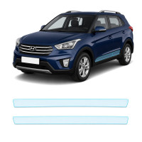 Антигравийная защитная бронепленка по лекалам для Hyundai Creta I 2015-2017 - нижняя зона кузова пороги