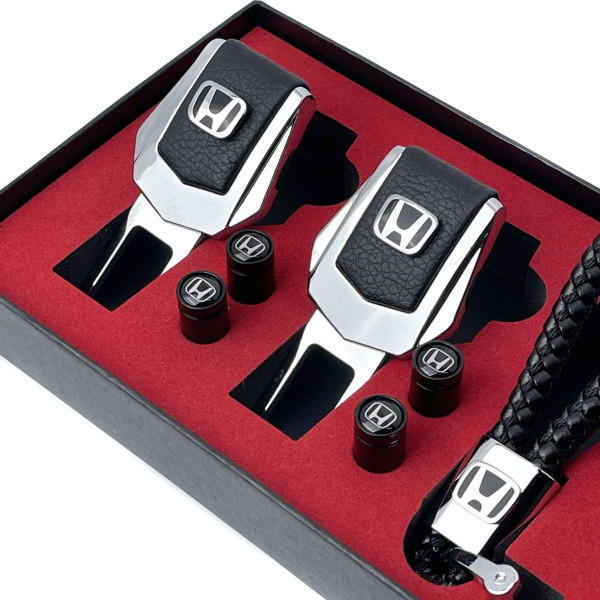 Подарочный набор №1 для Honda (заглушки ремня / колпачки на ниппель / брелок)