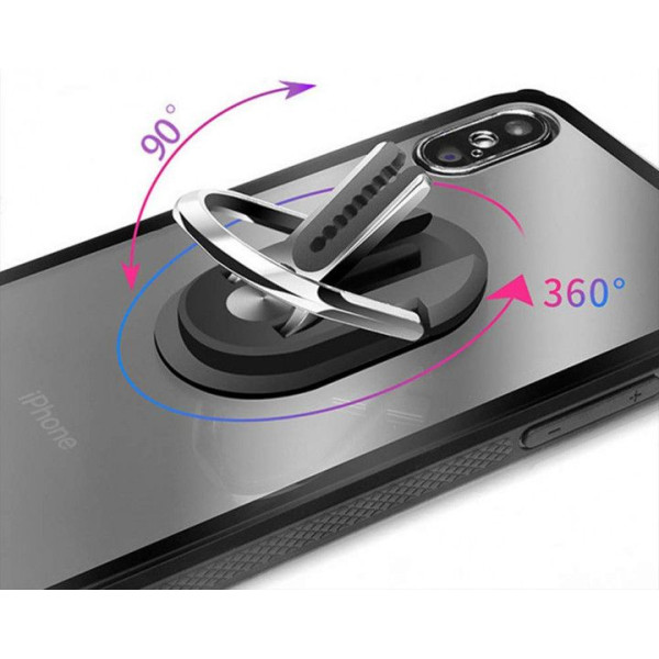 Держатель для телефона кольцо Hicucoo Ring 360,на воздуховод,палець (красный)