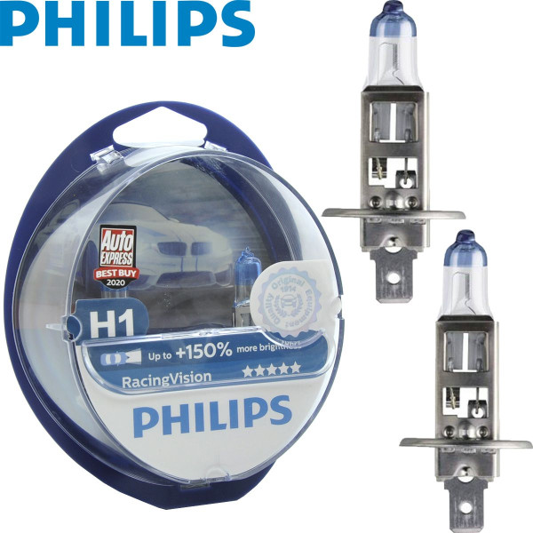 Автолампа галогенна Philips Racing Vision +150% H1 12V 55W 2 шт (12258RVS2)