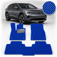 Килимки в салон EVA для Volkswagen ID.4 2020- (Металевий підп'ятник) Сині 3 шт