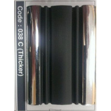 Молдинг черный 38х3мм 15м Sahler 038C (sal 38mm) хром по краям