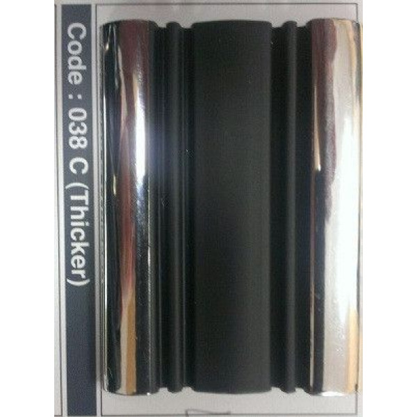 Молдинг чорний 38х3мм 15м Sahler 038C (sal 38mm) хром по краях