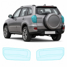 Антигравийная защитная бронепленка по лекалам для Chery Tiggo 3 II 2014-2019 - задние фонари стопы