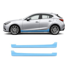 Антигравийная защитная бронепленка по лекалам для Mazda Mazda3 BN facelift 2016-2019 - нижняя зона кузова пороги