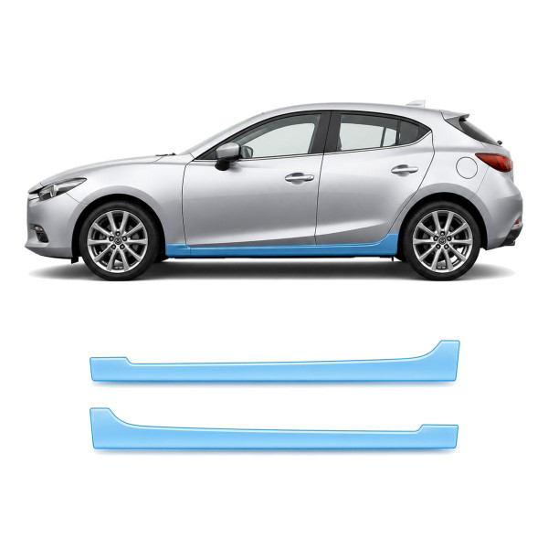 Антигравийная защитная бронепленка по лекалам для Mazda Mazda3 BN facelift 2016-2019 - нижняя зона кузова пороги