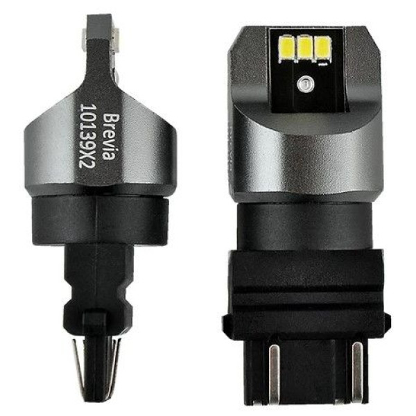 LED автолампа Brevia Power 12/24V P27/7W 6x3020SMD 330Lm 6000K CANbus W2,5x16q 2 шт (10139X2)