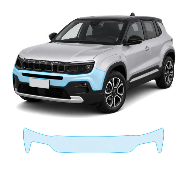 Антигравийная защитная бронепленка по лекалам для Jeep Avenger 2023- передний бампер
