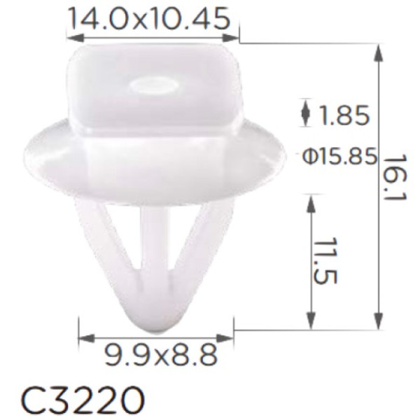 Клипса крепления Обшивки кузова NISSAN (768821KA0A 15084) C3220