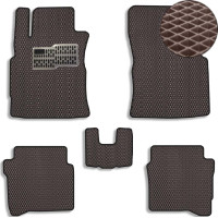 Коврики в салон EVA для Nissan Primera (P12) 2002-2007 с подпятником Коричневые 5 шт