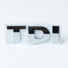 Эмблема надпись TDI Xром метал скотч 3М 82 x 26 мм Польша
