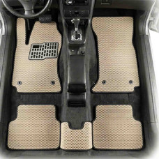 Коврики в салон EVA для Audi A4 B5 1994-2001 с подпятником Бежевые 5 шт