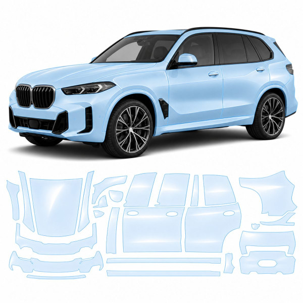 Антигравийная защитная бронепленка по лекалам для BMW X5 G05 facelift 2023- полный кузов