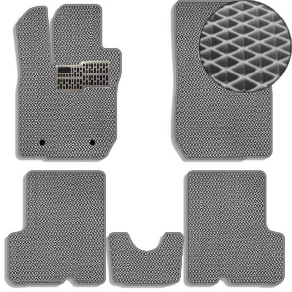 Килимки в салон EVA для Dacia Logan 2004-2012 з підп'ятником Сірі 5 шт