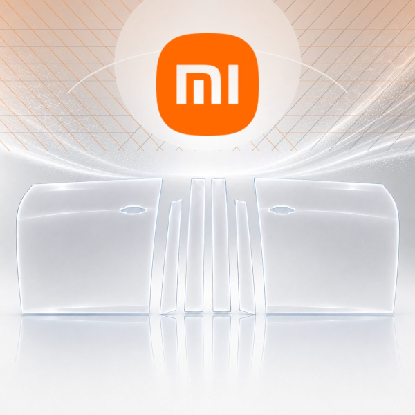 Антигравийная защитная бронепленка по лекалам для Xiaomi YU7 I 2025- зоны дверей и стойки окон