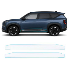 Антигравийная защитная бронепленка по лекалам для Kia EV5 I 2024- нижняя зона кузова пороги