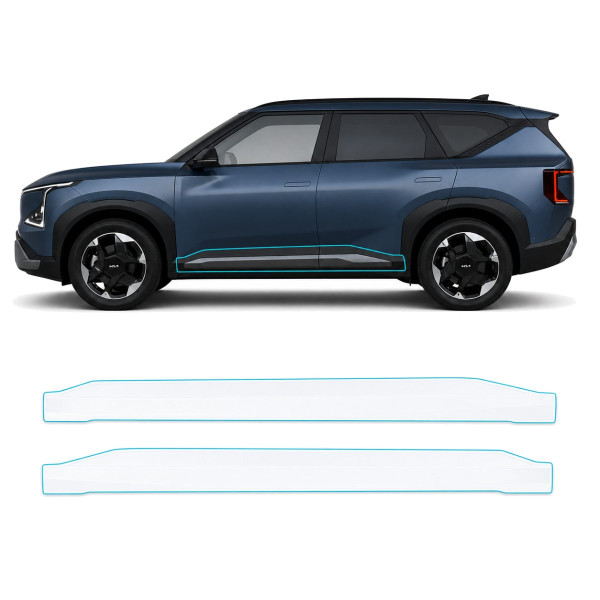 Антигравійна захисна бронеплівка за лекалами для Kia EV5 I 2024- нижня зона кузова пороги