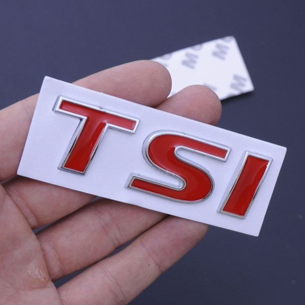 Емблема напис TSI скотч 3М 75 мм металева Польща