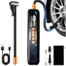 Компрессор автомобильный Беспроводной Force PLUS Повербанк 12V 6000 mAh 10Атм 4-режима LED USB 5V-2.4A (EL100 015)
