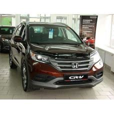 Дефлектор капоту мухобійка Honda CR-V 2012- темні