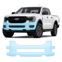 Антигравійна захисна бронеплівка за лекалами для Ford Ranger IV 2022- передній бампер
