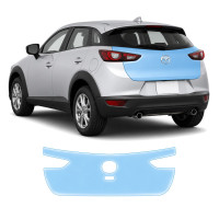 Антигравийная защитная бронепленка по лекалам для Mazda CX-3 DK 2015-2021 - зона крышки багажника