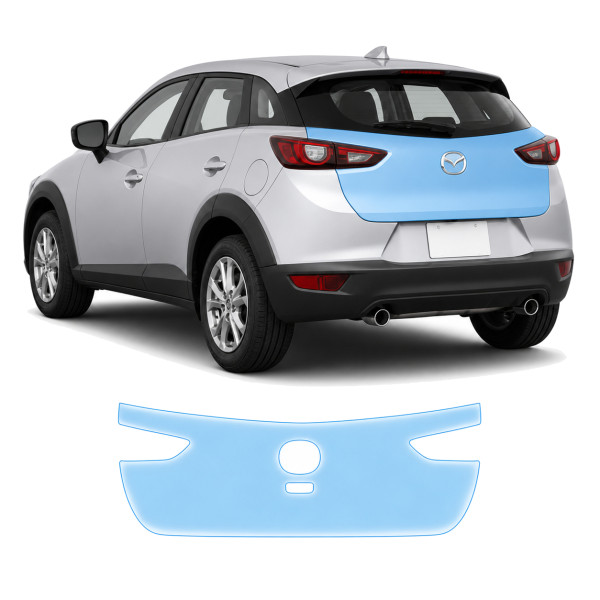 Антигравійна захисна бронеплівка за лекалами для Mazda CX-3 DK 2015-2021 - зона кришки багажника
