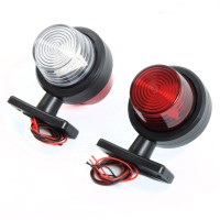 Габарит LED чебурашка 12/24V / большой 10 см / Крысный-Белый 2 шт (Л 034)