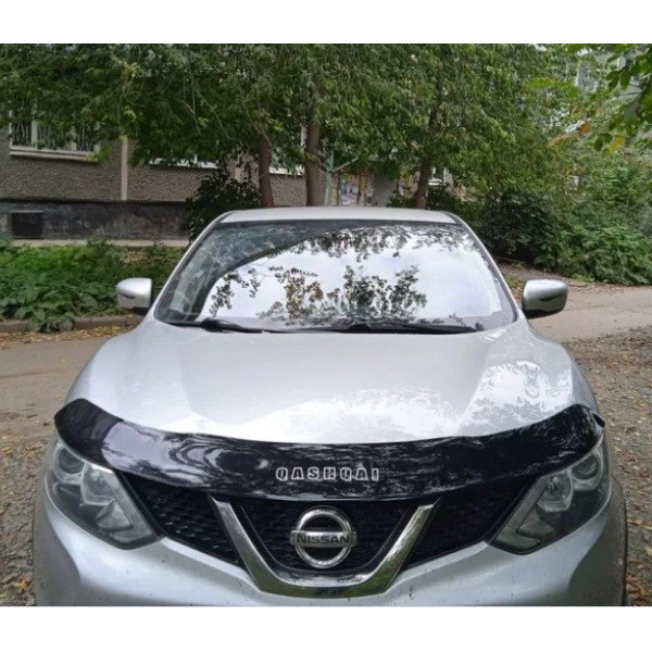 Дефлектор капоту мухобійка для Nissan Qashqa 2014-2021 (Vip Tuning) NS66