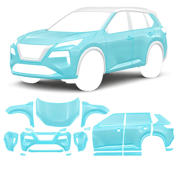 Антигравийная защитная бронепленка по лекалам для Nissan Rogue / X-Trail T33 2021- полный кузов