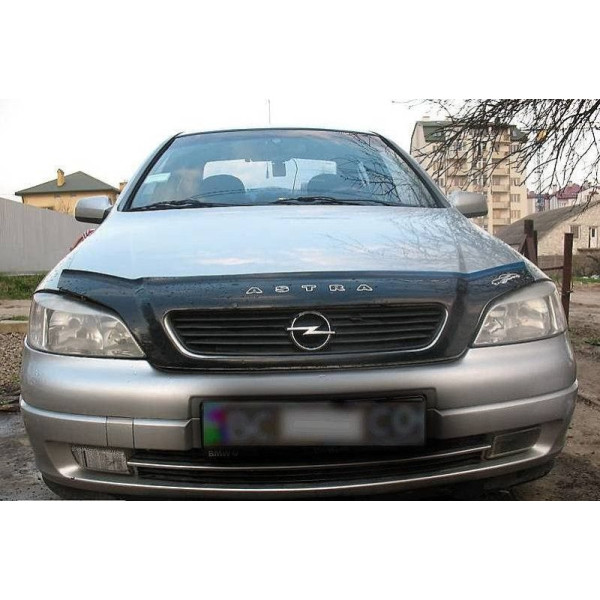 Дефлектор капота мухобойка Opel Astra G 1998-2012 Телевізор Євро Кріплення (Vip Tuning)