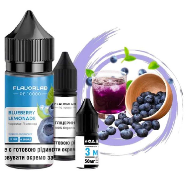 Рідина Самозаміс Flavorlab PE10000 30ml Blueberry lemonade