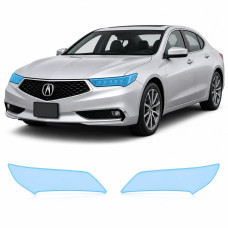 Антигравийная защитная бронепленка по лекалам для Acura TLX I facelift 2018-2020 - оптика (фары и ПТФ)