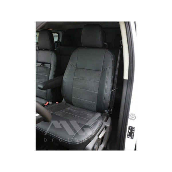 Авточохли модельні MW Brothers для Ford Transit Custom (1+2) c 2012-2023 Серія Leather Style