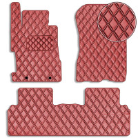 Килимки у салон для Honda Civic 8 SD 4D 2006-2011 Екошкіра с подпятником Червоний 5 шт (Rombus)