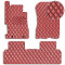 Килимки у салон для Honda Civic 8 SD 4D 2006-2011 Екошкіра с подпятником Червоний 5 шт (Rombus)