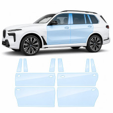 Антигравийная защитная бронепленка по лекалам для BMW X7 G07 facelift 2022- зоны дверей и стойки окон