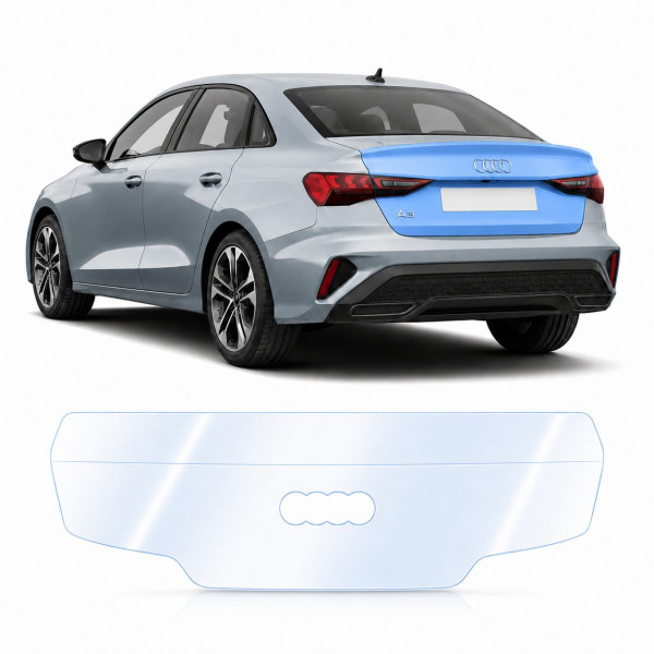 Антигравийная защитная бронепленка по лекалам для Audi A3 8Y facelift 2024- зона крышки багажника